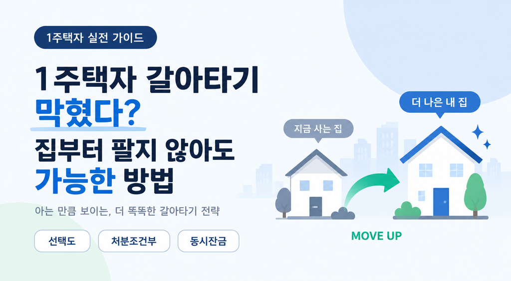 1주택자 갈아타기 선매도 처분조건부 동시잔금 안내