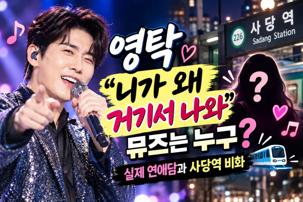 영탁 니가 왜 거기서 나와 뮤즈와 사당역 실제 연애담을 정리한 대표 이미지